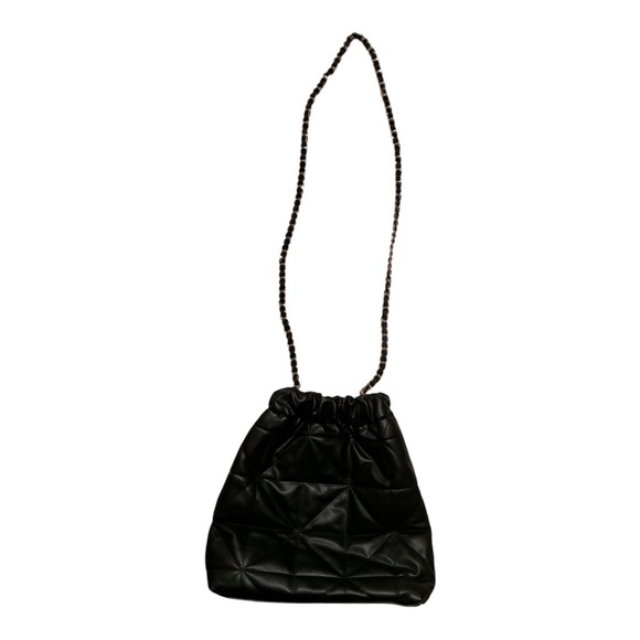 A New Day - Rouched Chain Crossbody Bag - Quilted Faux Leather - Picture 1 of 6